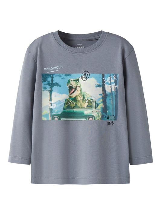 Blå långärmad t-shirt med cool dinosaurie. Tröja till pojke med roligt dino djur.
NMMVOTO LS NREG TOP
13238400