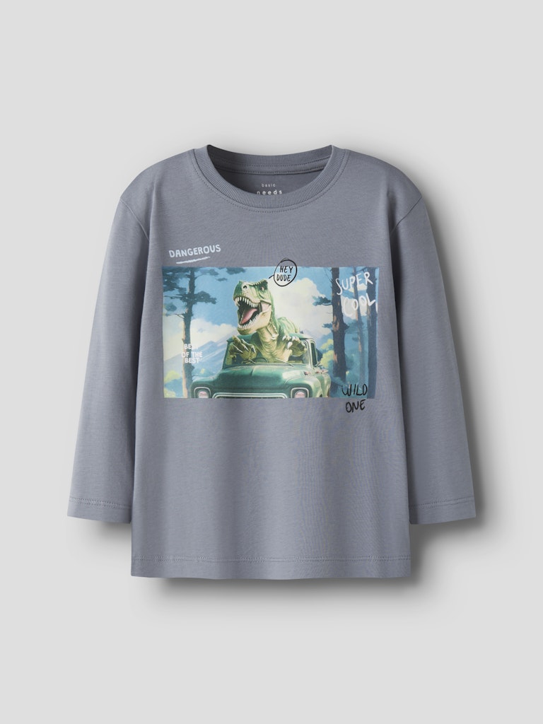 Blå långärmad t-shirt med cool dinosaurie. Tröja till pojke med roligt dino djur.
NMMVOTO LS NREG TOP
13238400