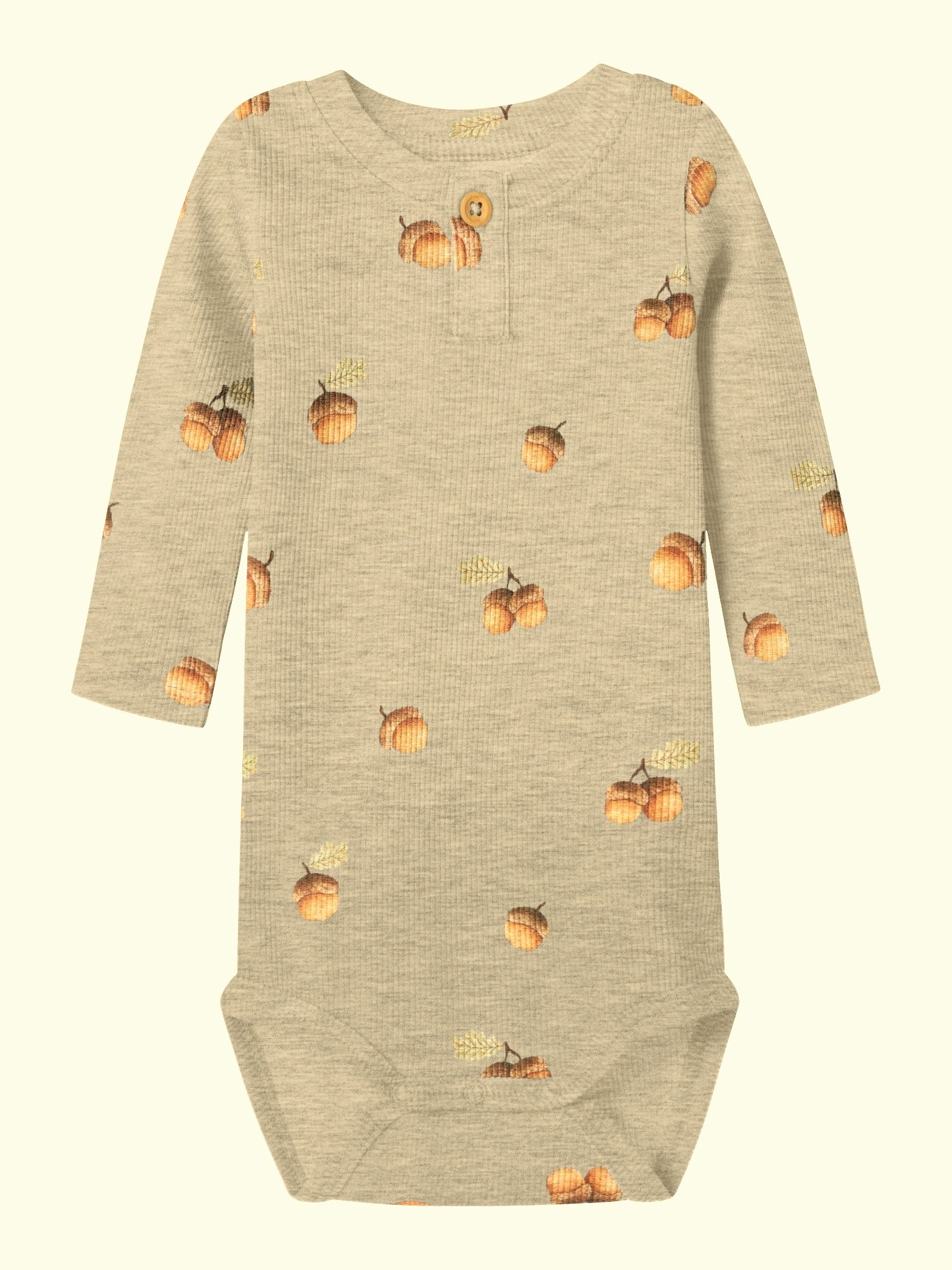 Söt ljus beige baby body till pojke. Långärmad bebis body med ekollon i ekologisk bomull från Name it.
NBMOLYAN LS BODY
13247476