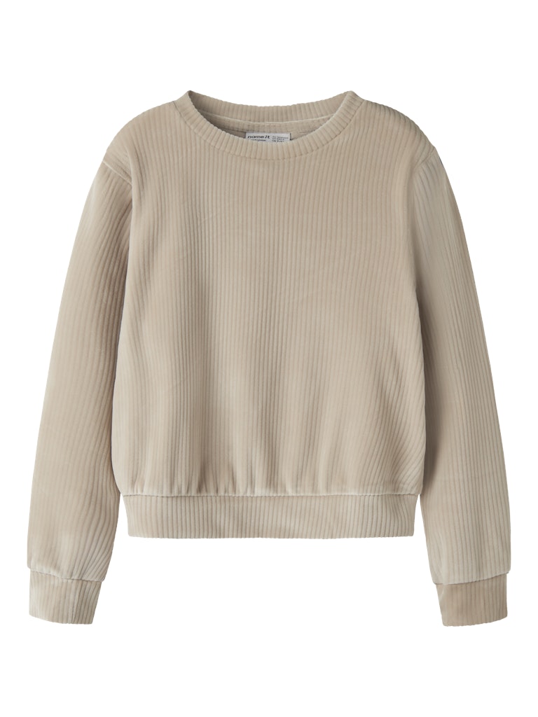 Beige velour tröja till flicka, tjej. Mjuk och skön barn tröja i ribbad snygg velour. 
NKFVELOA LS VELVET SHORT TOP
13235119