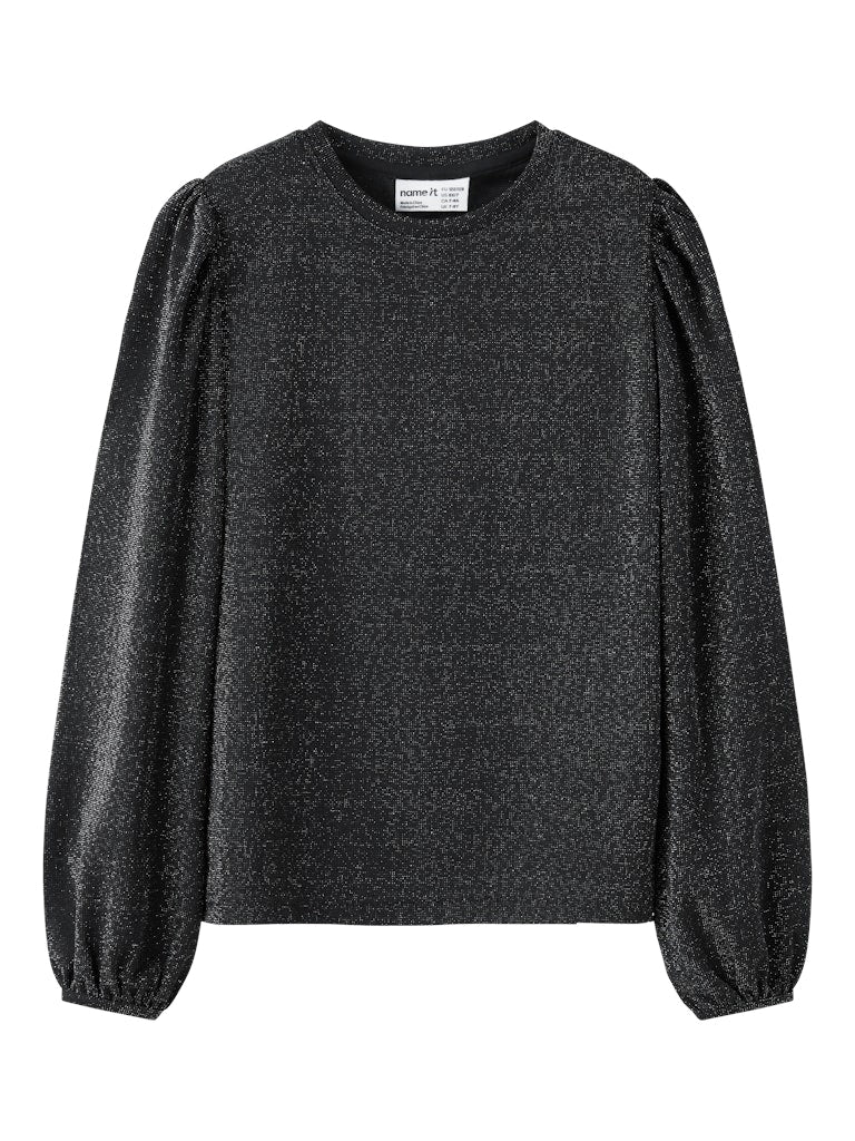 Svart topp med silver glitter i en mjuk skön tröja till tjej. Barn och ungdom flicka passar denna topp perfekt både till vardag och festligare tillfällen.
NKFROISIN LS TOP
13253927
