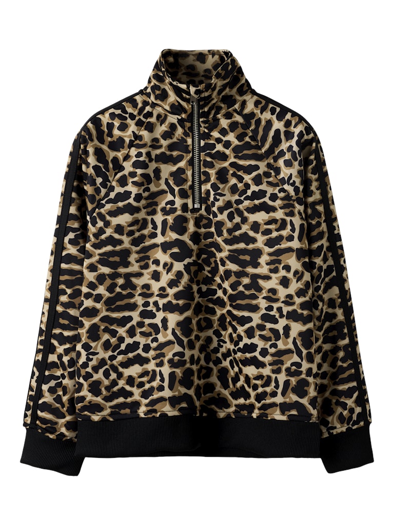 Snygg leopard mönstrad zip tröja med dragkedja i halsen till flicka. Tjej tröja i svart, beige och brunt från Name it.
NKFRONJA LS NREG TOP
13256147