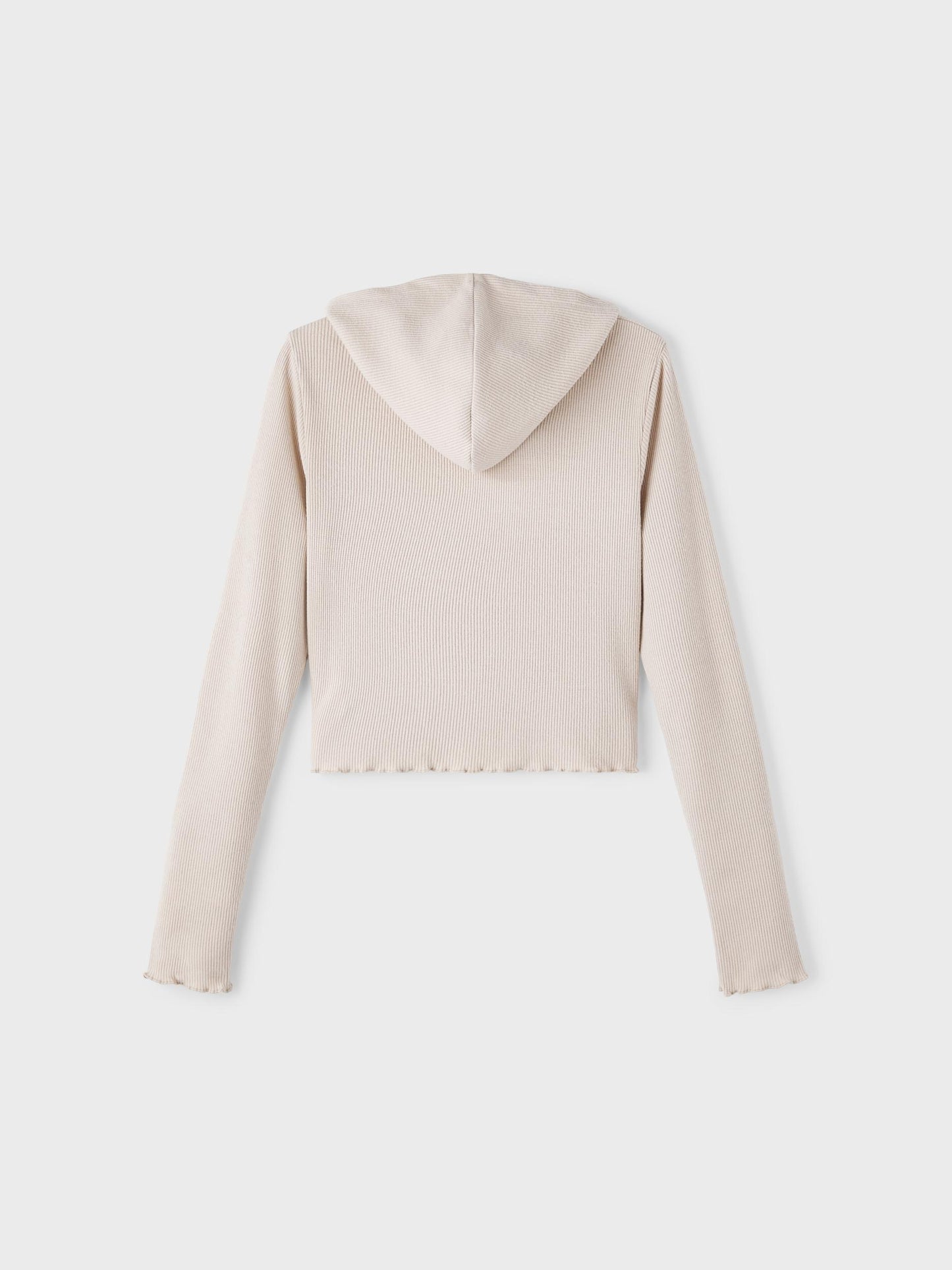 Ribbad topp - hoodie