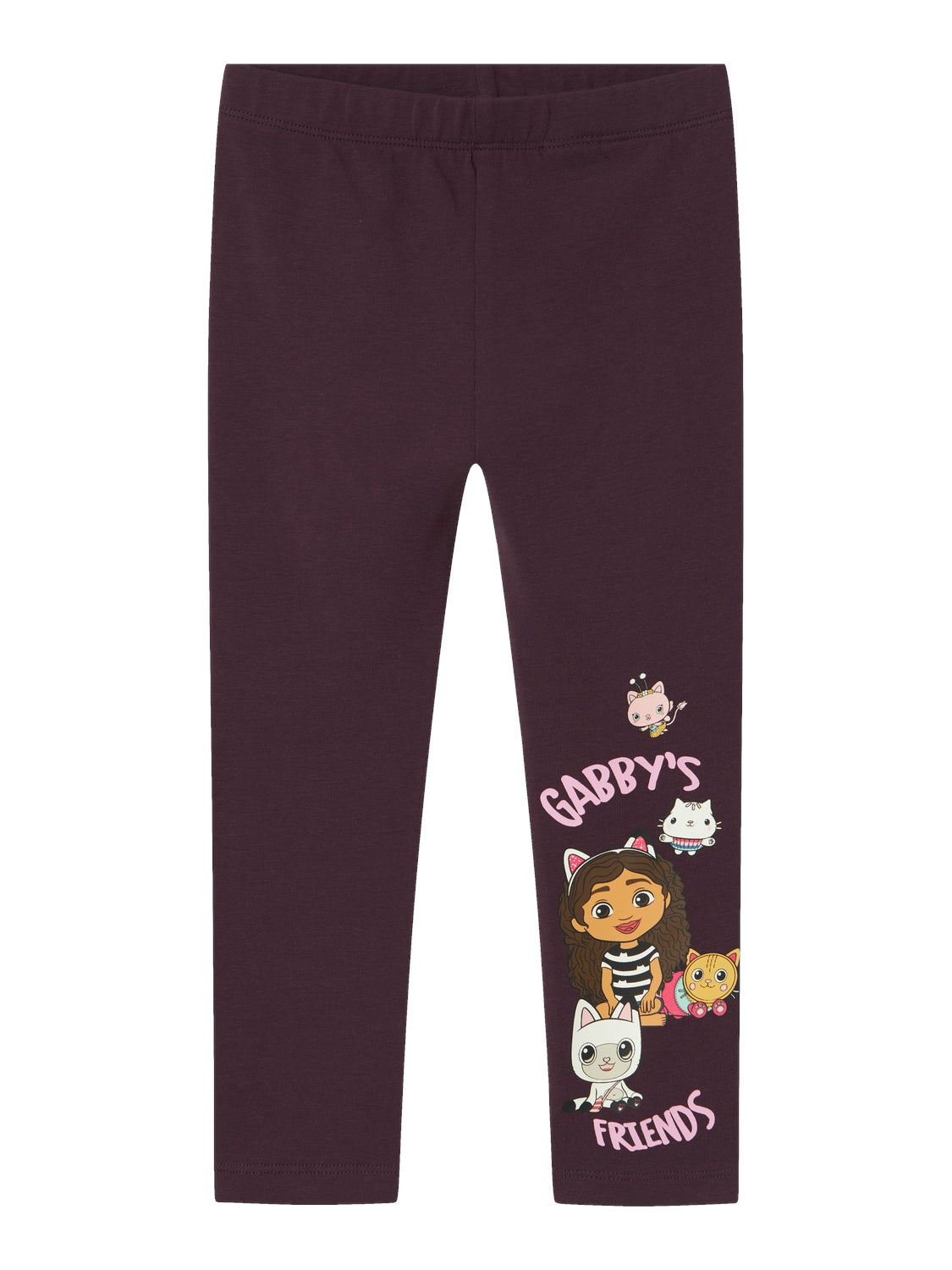 Plommon färgade byxor till tjej. Flicka leggings med Gabby på. Gabby´s Dollhouse är en älskad serie och pryder dessa superfina leggings.