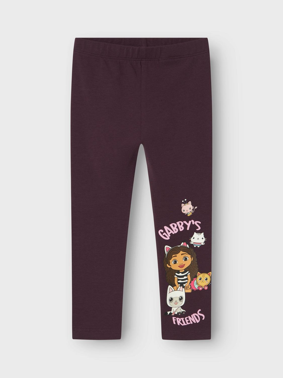 Plommon färgade byxor till tjej. Flicka leggings med Gabby på. Gabby´s Dollhouse är en älskad serie och pryder dessa superfina leggings.