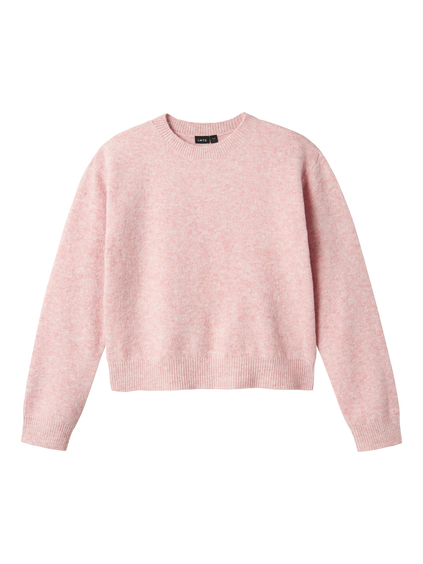 Rosa stickad ungdomströja. Tröja till tjej ungdom. Mjuk jumper i klassisk modell.