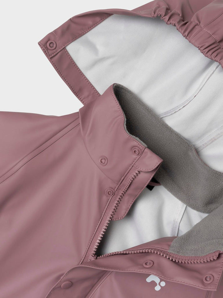 Name It Dry10 rosa vattentätt regnställ barn kids unisex med regnjacka och regnbyxa
