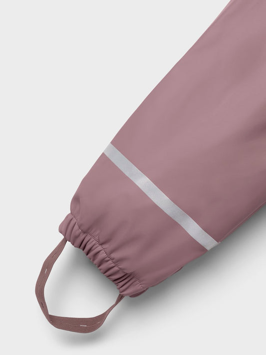 Name It Dry10 rosa vattentätt regnställ barn kids unisex med regnjacka och regnbyxa