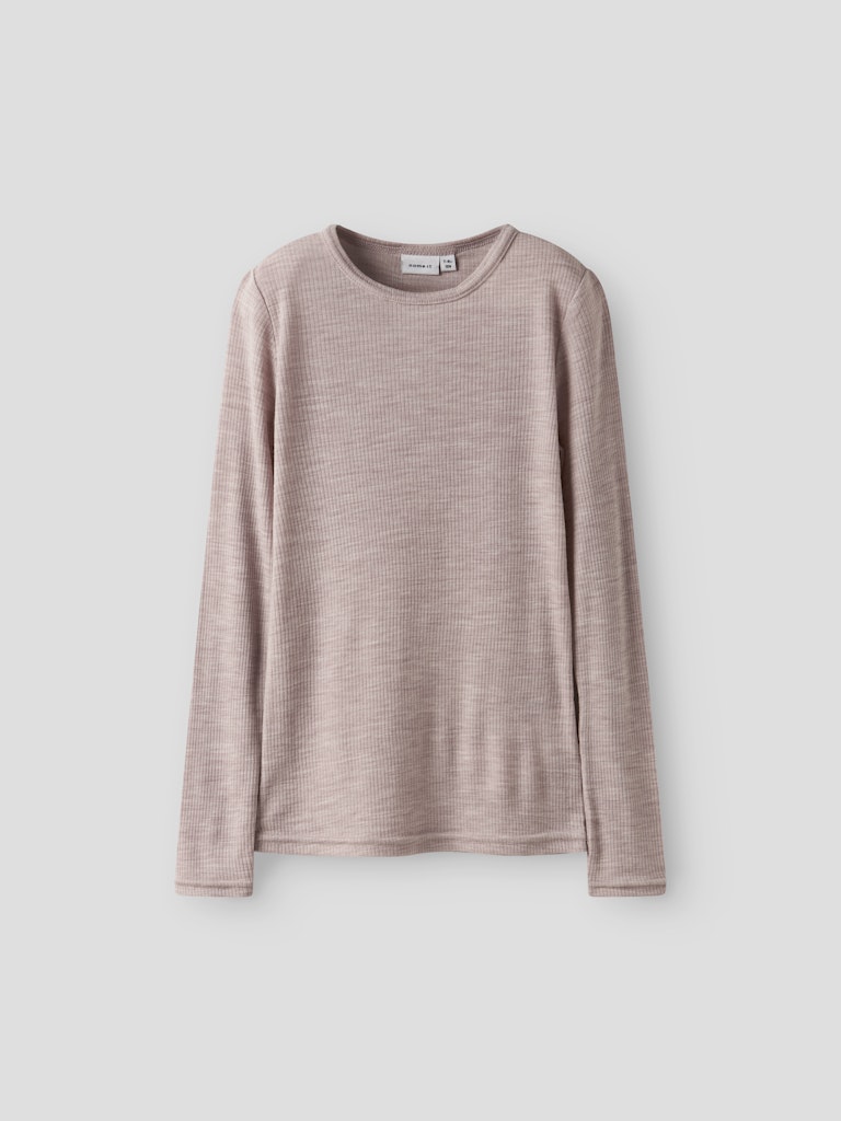 Rosa ull tröja till flicka. Merinoull när den är som bäst. Underställ till tjej från Name it. Barnkläder ull underställströja.
NKNWAX WOOL RIB LS TOP
13242139