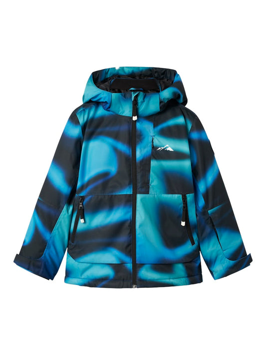 Multi färgad blå svart skid jacka till pojke. Varm och funktionell vinter jacka till kille.
NKNSLOPE10 SKI JACKET AOP FO
13242462
