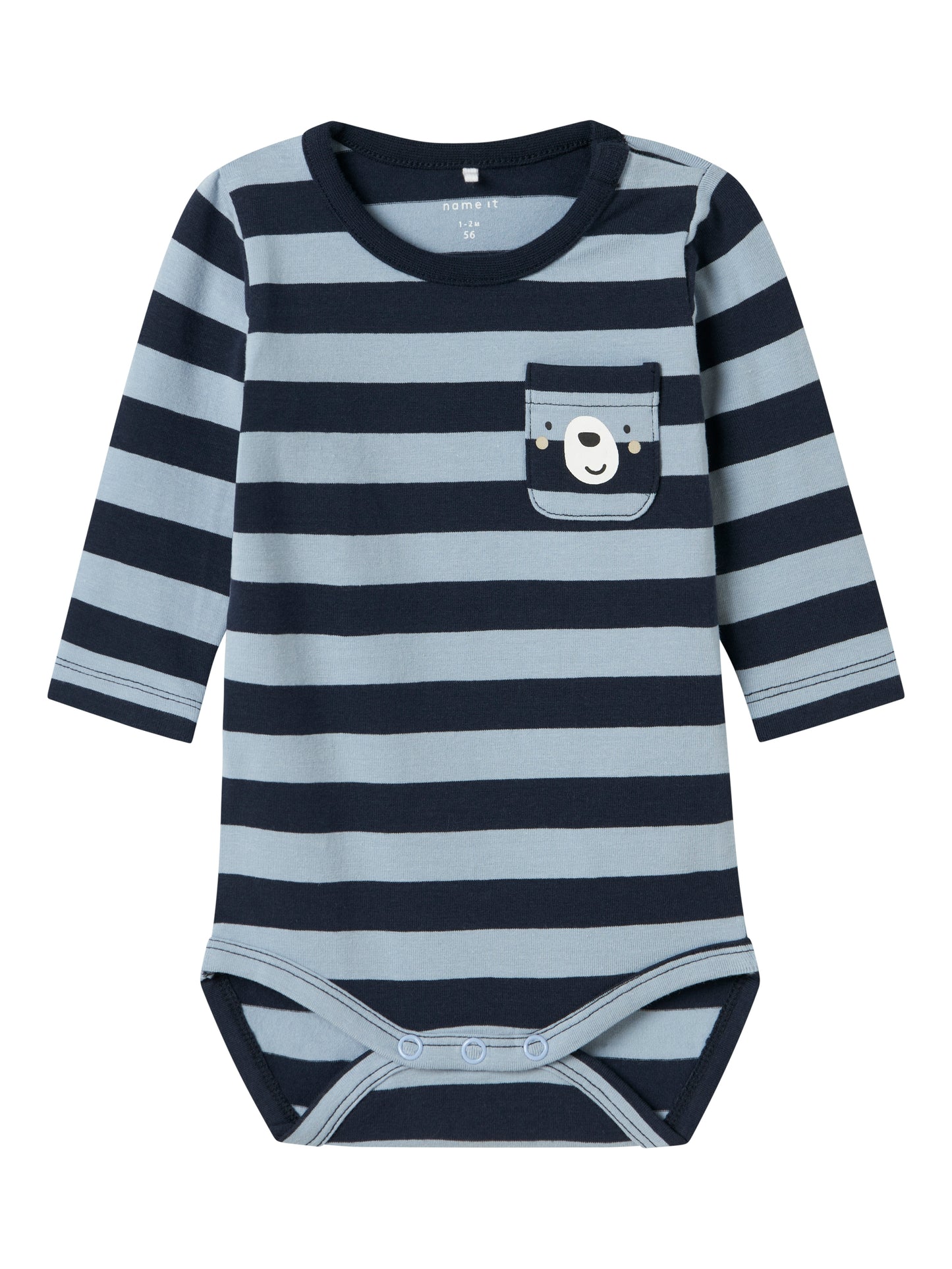 Blå randig baby body till pojke. Ekologisk bebiskläder från name it.
NBMKING LS BODY
13244591