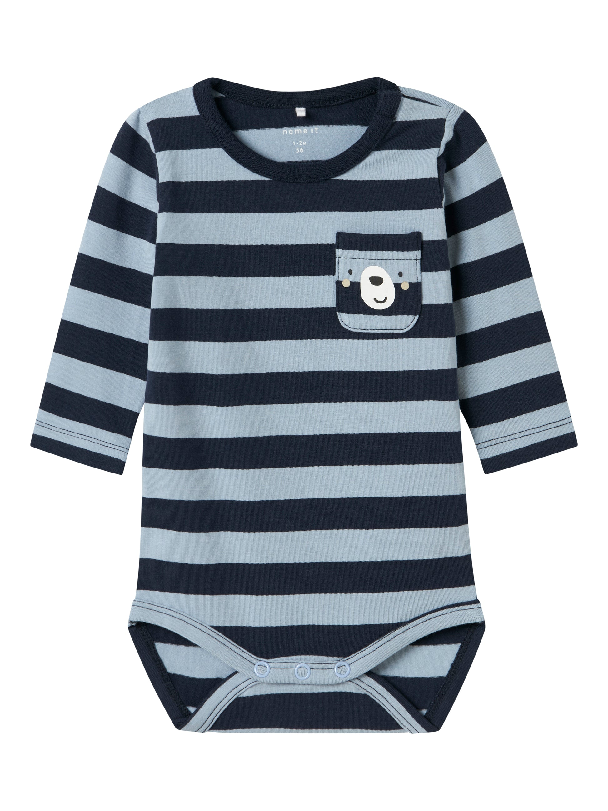 Blå randig baby body till pojke. Ekologisk bebiskläder från name it.
NBMKING LS BODY
13244591