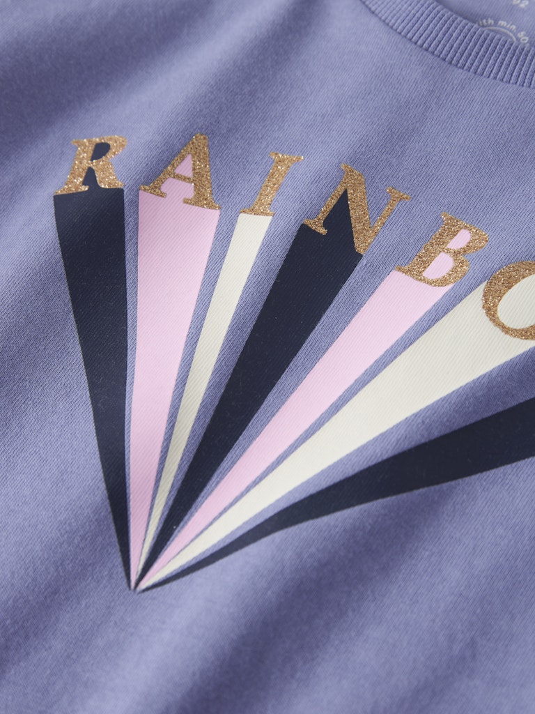 T-shirt med glitterdetaljer