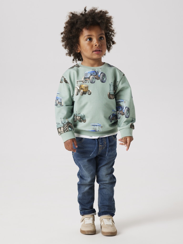 Ljus grön sweat tröja med traktorer till pojke. Ekologiska barnkläder från Name it.
NMMLUDVIG LS NREG SWEAT UNB
13244945