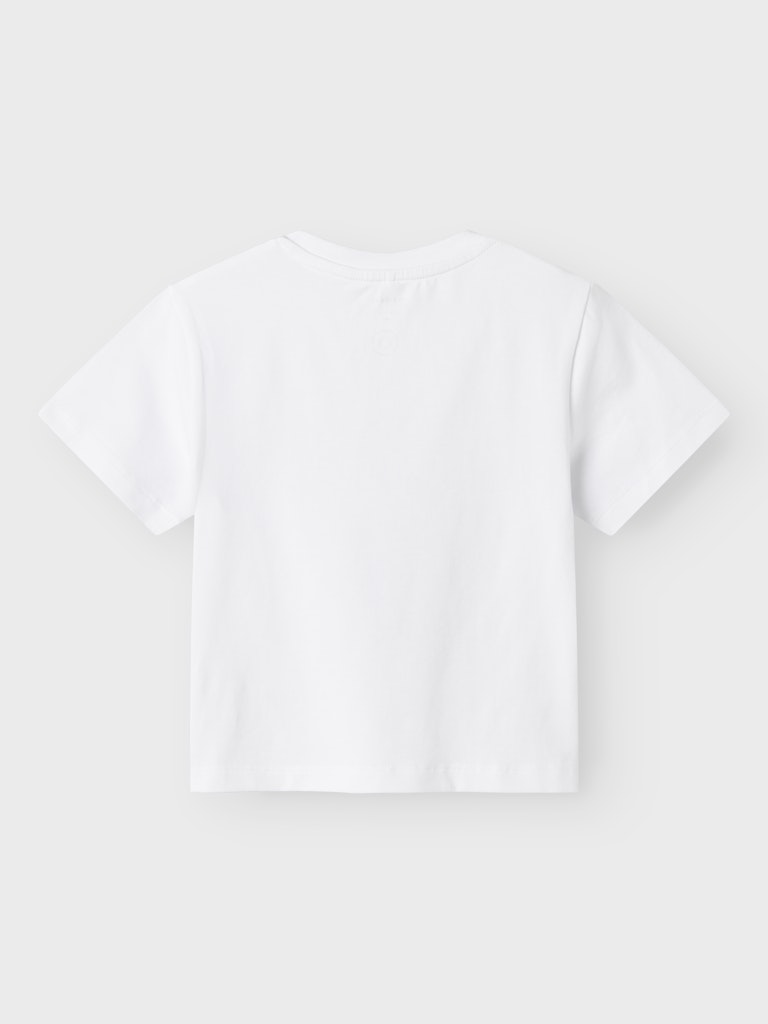 Vit kortärmad t-shirt till flicka. Tröja med leo mönstrad rosa rosett i ekologisk bomull från Name it.NMFLEOANJA SS NREG TOP
13245691
