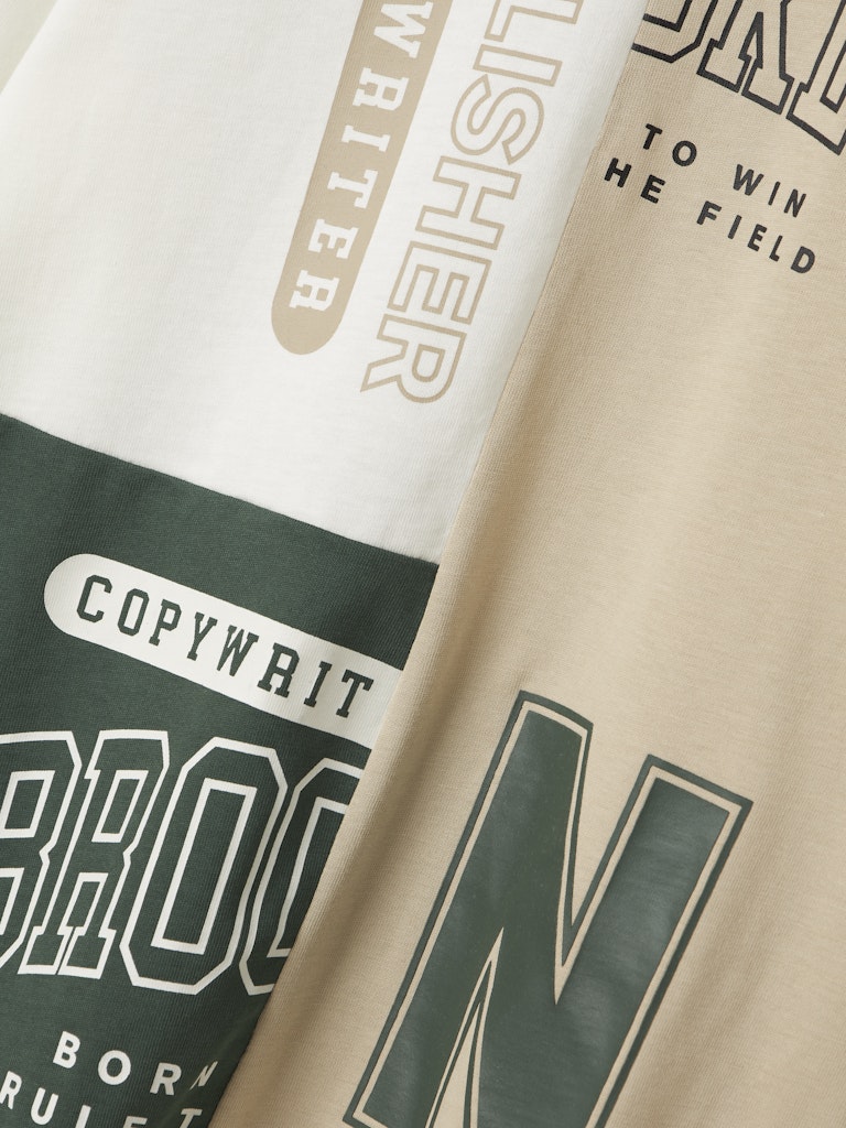 Blockfärgad Långärmad t-shirt