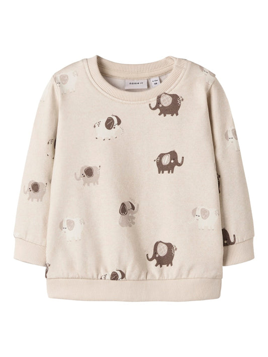 Beige baby tröja i sweat till bebis flicka och pojke. Ekologiska babykläder från Nameit.
NBNOHAPI LS SWEAT BRU
13246738