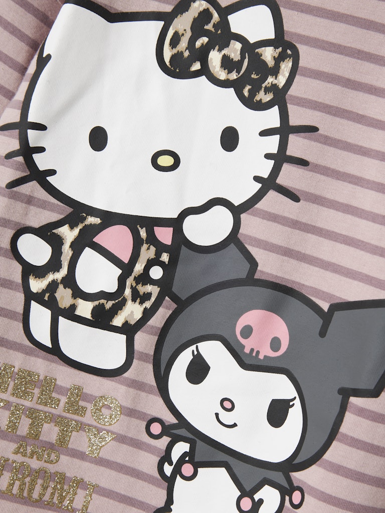 Rosa randig långärmad tröja till flicka med HalloKitty och Kuromi.
NMFASANNA HELLOKITTY LS TOP BOX SKY
13247010 