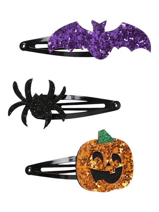 Glitter hårspännen i Halloween tema i form av pumpa, spindel och fladdermus.
NKFSCARY 3P HAIRCLIP
13247692