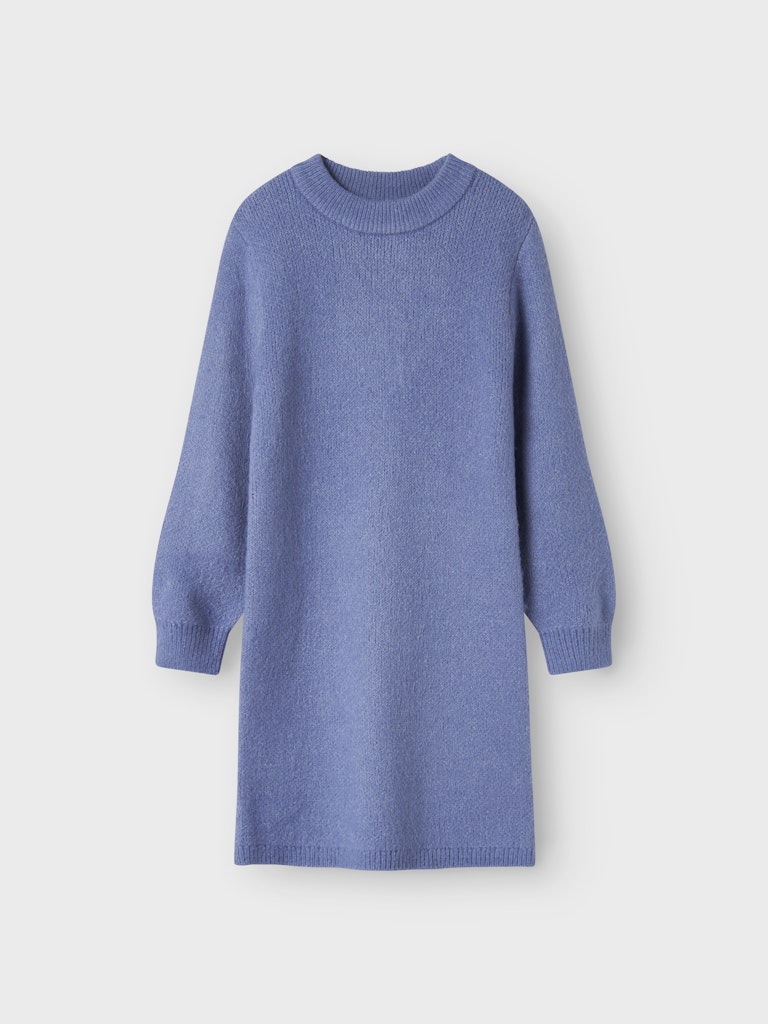 Blå stickad långärmad klänning till flicka, tjej.
Långärmad klänning från Name it.
NKFOMARIAN LS KNIT DRESS
13233091