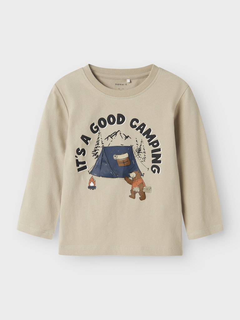 Beige björn tröja med gullig djur som campar. Långärmad t-shirt till pojke.
NMMOLEN LS NREG TOP BOX
13247871