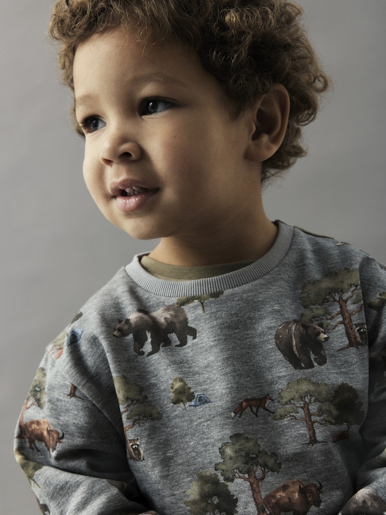 Grå sweat tröja med björnar till liten pojke, kille.
NMMOLIN LS NREG SWEAT BRU BOX
13247938