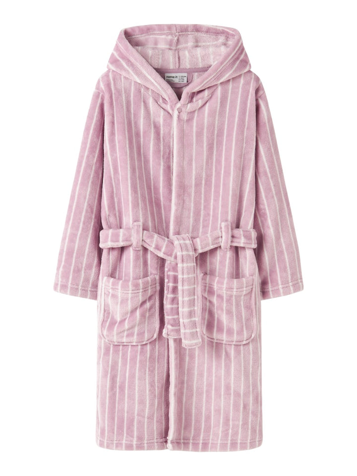 Randig Morgonrock Fleece