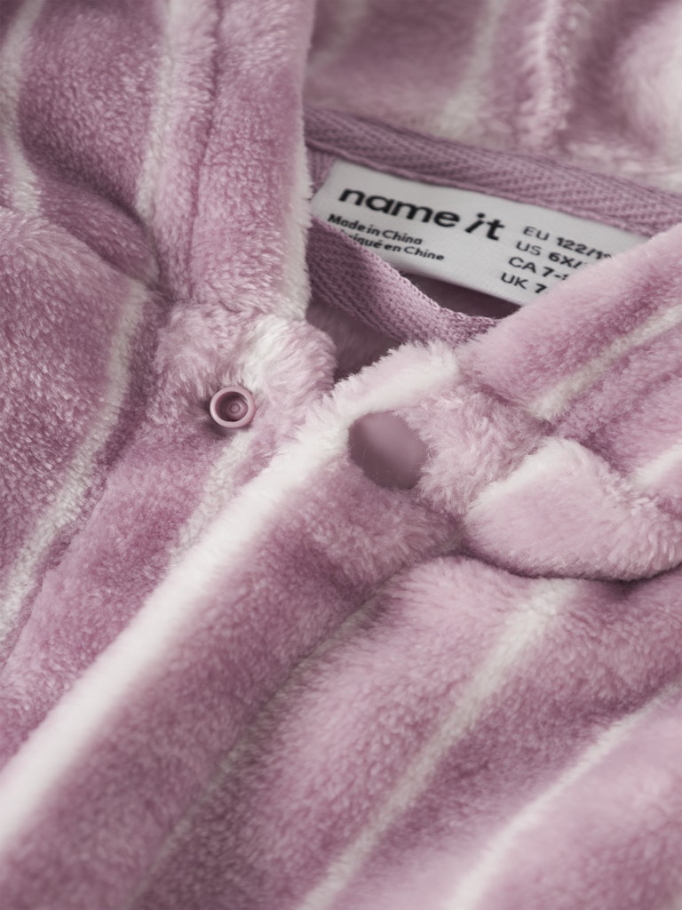 Randig Morgonrock Fleece