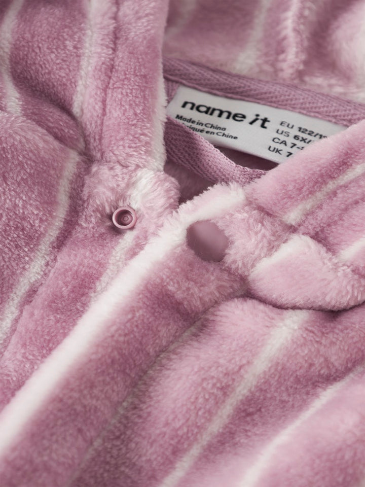 Randig Morgonrock Fleece