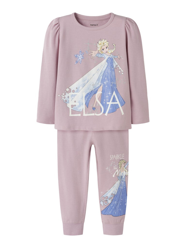 Rosa pyjamas till flicka med motiv av Elsa från filmen Frozen. Frost tröja från Name it.
NMFAPLISA FROZEN LS NIGHTSET WDI
13251473