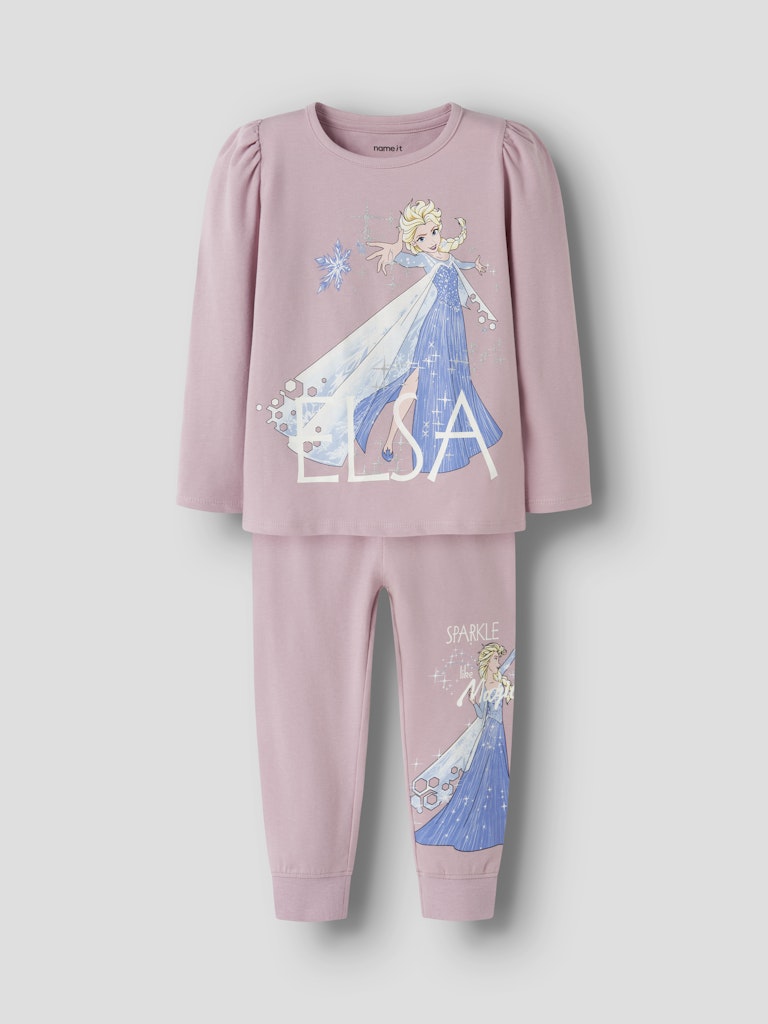 Rosa pyjamas till flicka med motiv av Elsa från filmen Frozen. Frost tröja från Name it.
NMFAPLISA FROZEN LS NIGHTSET WDI
13251473