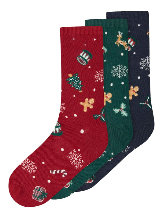 Roliga fina strumpor med jul motiv. Julstrumpa till flicka och pojke med polkagrisar, pepparkakor, julgranar mm till tjej och kille.
NKNVISMAS 3P SOCK
13250755