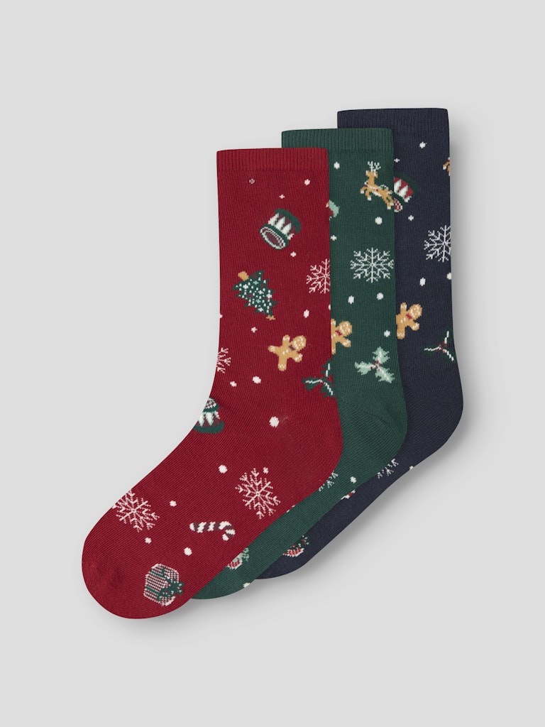 Roliga fina strumpor med jul motiv. Julstrumpa till flicka och pojke med polkagrisar, pepparkakor, julgranar mm till tjej och kille.
NKNVISMAS 3P SOCK
13250755