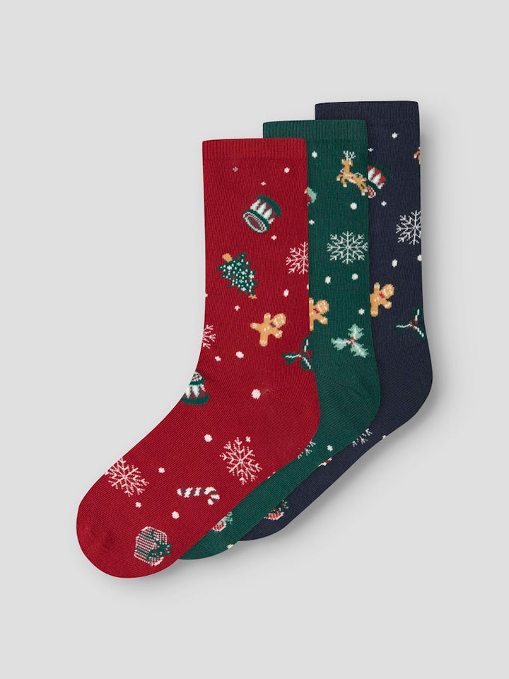 Roliga fina strumpor med jul motiv. Julstrumpa till flicka och pojke med polkagrisar, pepparkakor, julgranar mm till tjej och kille.
NKNVISMAS 3P SOCK
13250755