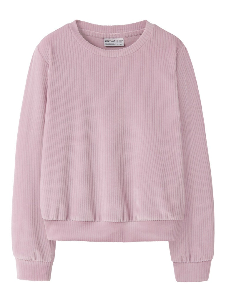 Rosa velour tröja till flicka, tjej. Mjuk och skön barn tröja i ribbad snygg velour. 
NKFVELOA LS VELVET SHORT TOP
13235119