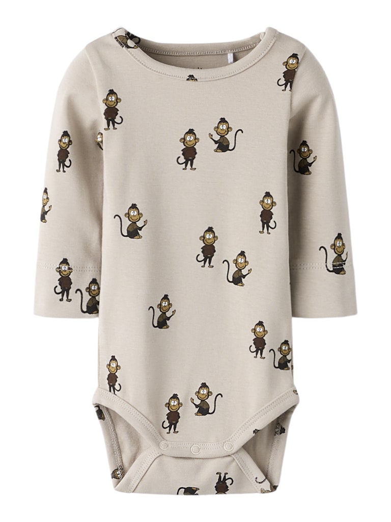 Beige apor body till bebis pojke och flicka. Söt unisex neutral babybody i ekologisk bomull från Name it.
NBMNILSSON LS XSL BODY
13254266