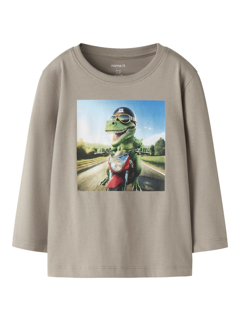 Långärmad t-shirt till pojke. Dino tröja eller kanske krokodil på vespa. Barnkläder från Name it.
NMMVOTO LS NREG TOP
13238400