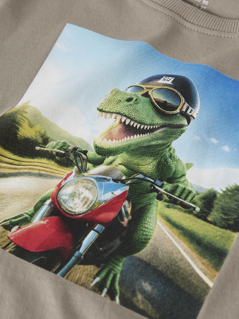 Långärmad t-shirt till pojke. Dino tröja eller kanske krokodil på vespa. Barnkläder från Name it.
NMMVOTO LS NREG TOP
13238400