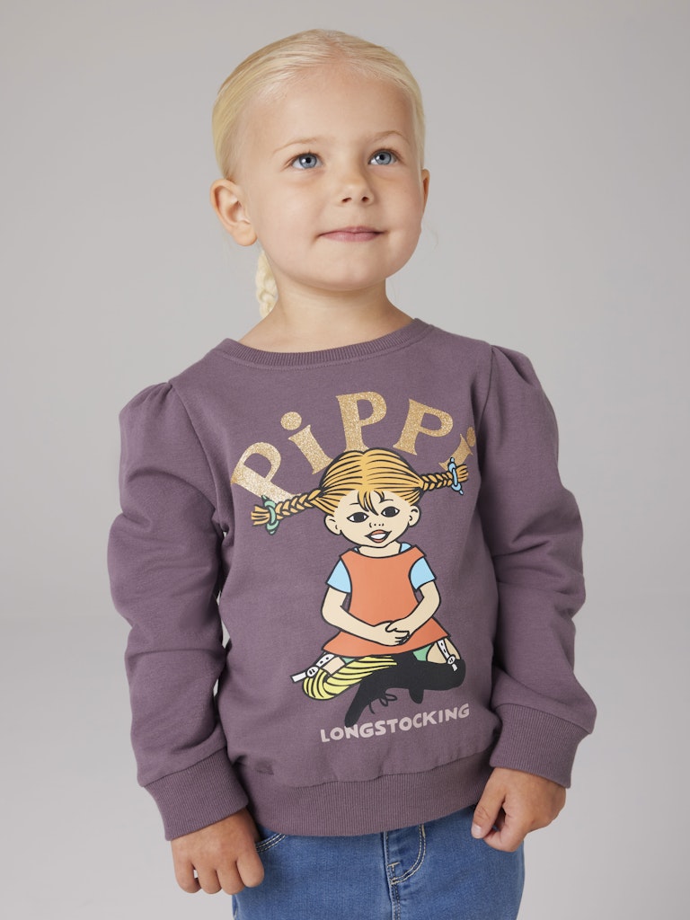 Lila Pippi Långstrump sweat tröja till flicka. Härlig långärmad tröja med stort Pippi print på framsidan.
NMFSOVEJ PIPPI SWEAT BRU SKY
13254865