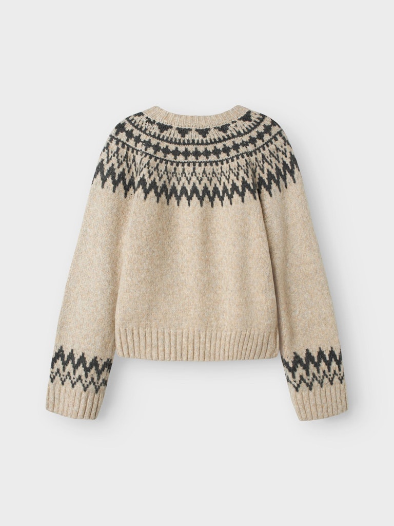 Beige stickad tröja med gröna mönster detaljer. Tjocktröja till tjej, ungdom från LMTD.
NLFNEENLA LS SHORT KNIT
13247773