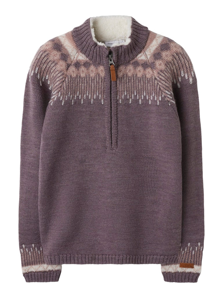 Stickad varm merino ull tröja till flicka. Tjej tröja mönstrad från Name it.
NKFWRISS WOOL LS KNIT TURTLENECK
13228562