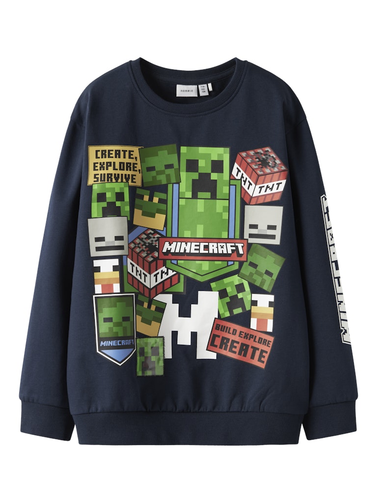 Minecraft tröja i sweatshirt till kille. Name it gör så fina licence tryck från Minecraft till kille.
NKMNEVEN MINECRAFT NREG SWEAT BRU BFU
13249601