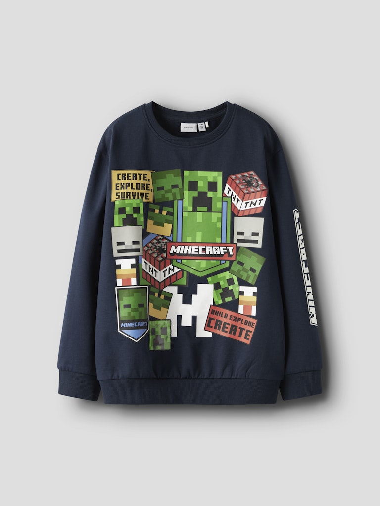 Minecraft tröja i sweatshirt till kille. Name it gör så fina licence tryck från Minecraft till kille.
NKMNEVEN MINECRAFT NREG SWEAT BRU BFU
13249601