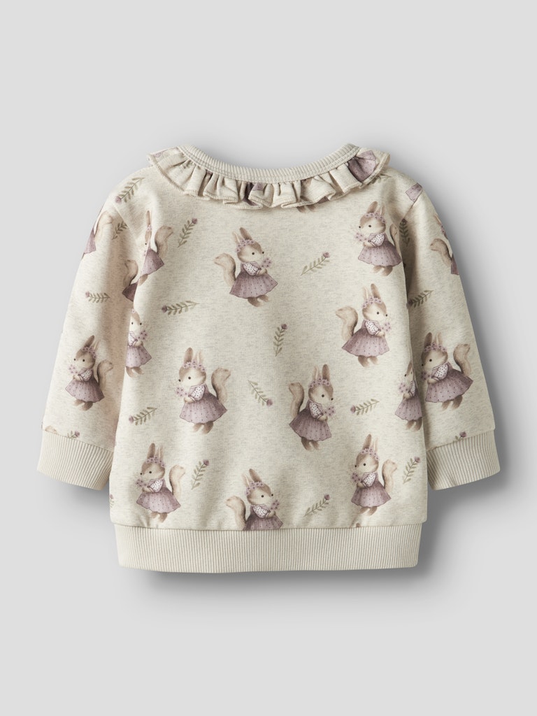 Söt bebis tröja till flicka, mönster av ekorrar och med en gullig volang vid halsen. Ekologiska babykläder till nyfödd flicka från Nameit.
NBFSHELLY LS SWEAT BRU
13250276