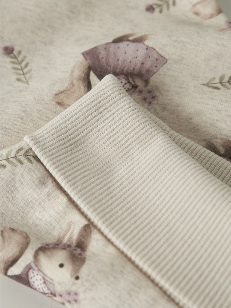 Söt beige baby byxa till flicka med mönster av gulliga ekorrar. Ekologiska bebiskläder till nyfödd tjej.
NBFSHELLY SWEAT PANT BRU
13250275