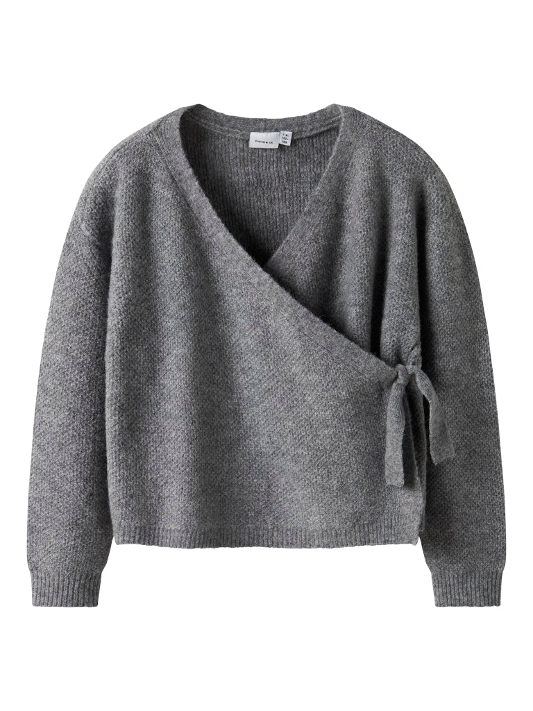 Grå stickad omlott tröja till tjej. Mysig tröja från Nameit.
NKFSANIE LS KNIT
13250477