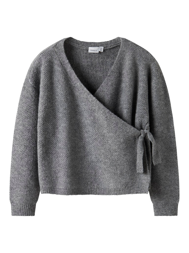Grå stickad omlott tröja till tjej. Mysig tröja från Nameit.
NKFSANIE LS KNIT
13250477