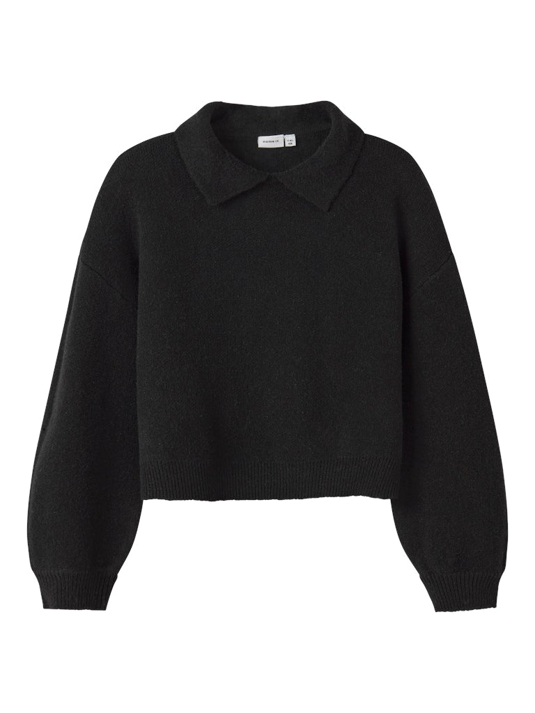 Svart krage tröja i mjuk stickad kvalitet.
Snygg tröja till tjej och flicka, barn och ungdom, kläder från Nameit.
NKFSONIA LS POLO KNIT
13250500