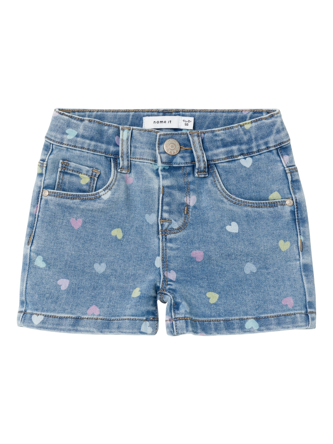 Jeansshorts - shorts denim med hjärtan