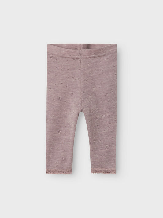 Långkalsonger, merinoull. Ull leggings till baby flicka.